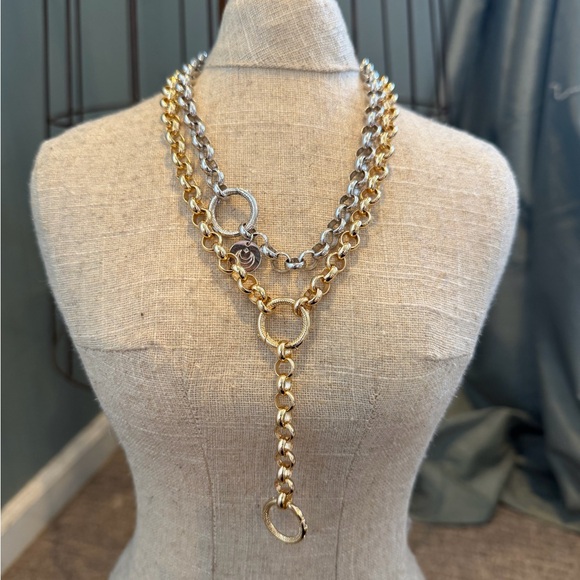 Jane Win Gilver Lariat Multi-Style Rolo Chain - Picture 6 of 7